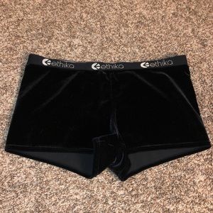 Women’s Ethika Black Velvet Shorty